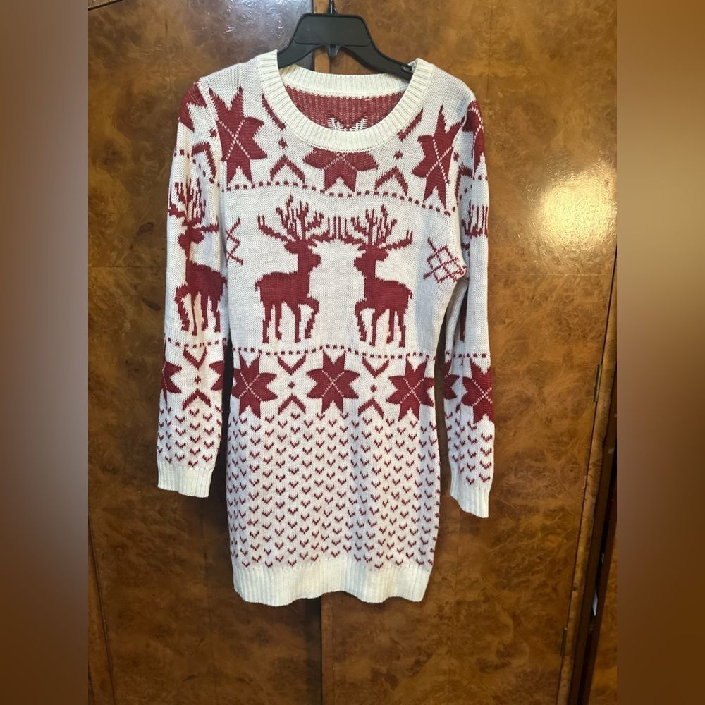 Holiday sweater dress
